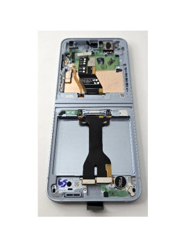 Pantalla lcd para Samsung Galaxy Z Flip6 SM-F741B mas tactil negro con marco azul claro GH82-35014C Service Pack