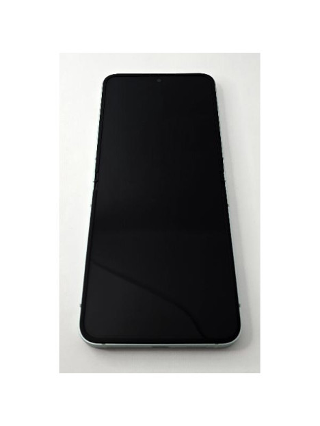 Pantalla lcd para Samsung Galaxy Z Flip6 SM-F741B mas tactil negro con marco verde claro GH82-35014D Service Pack