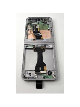 Pantalla lcd para Samsung Galaxy Z Flip6 SM-F741B mas tactil negro con marco plata GH82-35014A Service Pack