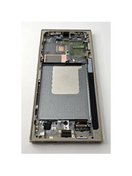 Pantalla lcd para Samsung Galaxy S24 Ultra SM-S928B mas tactil negro con marco amarillo GH82-33396C Service Pack