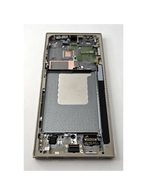 Pantalla lcd para Samsung Galaxy S24 Ultra SM-S928B mas tactil negro con marco amarillo GH82-33396C Service Pack
