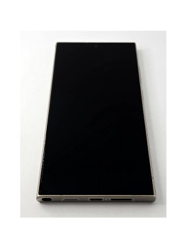 Pantalla lcd para Samsung Galaxy S24 Ultra SM-S928B mas tactil negro con marco amarillo GH82-33396C Service Pack