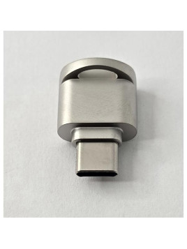 Conector Tipo c lector de tarjetas MicroSD color plata