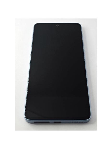 Pantalla lcd para Xiaomi Redmi Note 13 4G 23129RAA4G mas tactil negro con marco azul 56000100N700 Service Pack
