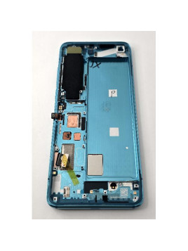 Pantalla lcd para Xiaomi Mi 10 5G Version C mas tactil negro con marco azul Service Pack