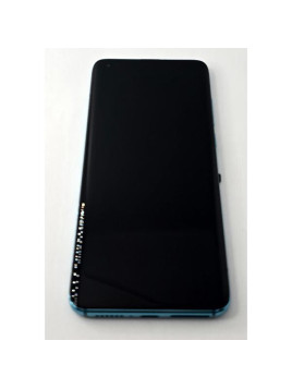 Pantalla lcd para Xiaomi Mi 10 5G Version C mas tactil negro con marco azul Service Pack