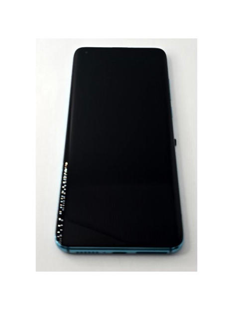 Pantalla lcd para Xiaomi Mi 10 5G Version C mas tactil negro con marco azul Service Pack