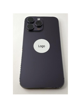 Tapa trasera o tapa bateria morado oscuro para Iphone 14 Pro Max con marco central Remanufacturada Grado A