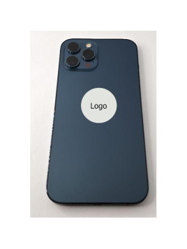 Tapa trasera o tapa bateria azul oscuro para Iphone 12 Pro Max y marco central Remanufacturada Grado A