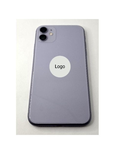 Tapa trasera o tapa bateria morada para Iphone 11 con marco central Remanufacturada Grado A