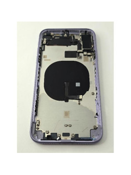 Tapa trasera o tapa bateria morada para Iphone 11 con marco central Remanufacturada Grado A