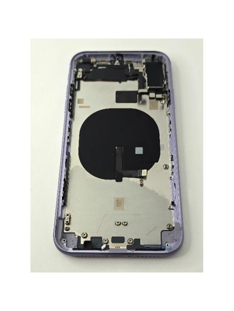 Tapa trasera o tapa bateria morada para Iphone 11 con marco central Remanufacturada Grado A