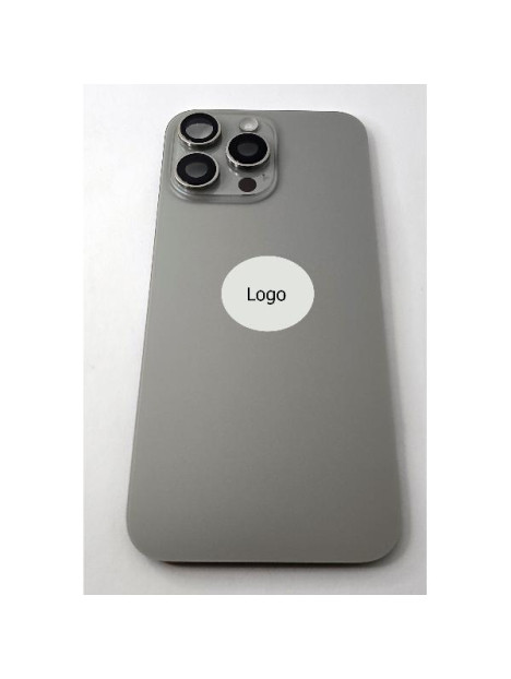 Tapa trasera o tapa bateria gris titanio para iPhone 16 Pro Max remanufacurada Grado A