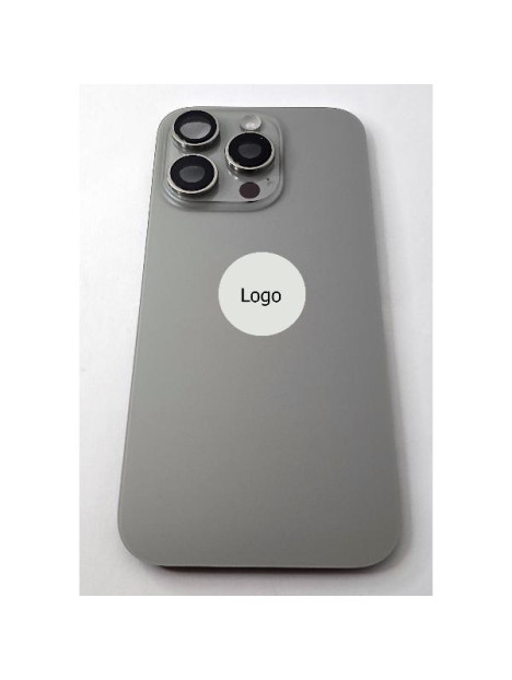 Tapa trasera o tapa bateria gris titanio para iPhone 16 Pro remanufacurada Grado A
