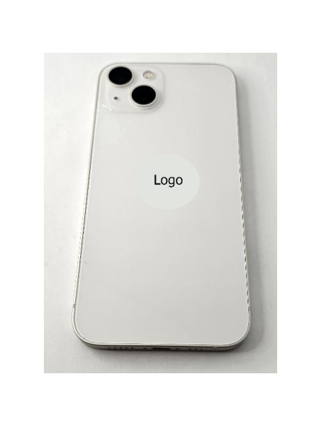 Tapa trasera o tapa bateria blanca para iPhone 13 con marco central remanufacurada Grado A