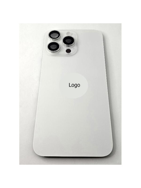Tapa trasera o tapa bateria blanca para iPhone 15 Pro Max remanufacurada Grado A