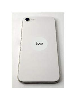 Tapa trasera o tapa bateria blanca para iPhone SE 2022 con marco central remanufacurada Grado A