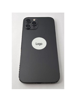 Tapa trasera o tapa bateria gris para iPhone 12 Pro con marco central remanufacurada Grado A