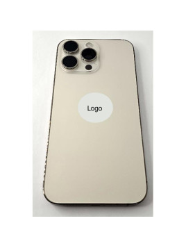 Tapa trasera o tapa bateria dorada para iPhone 14 Pro Max con marco central remanufacurada Grado A