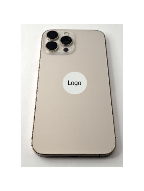 Tapa trasera o tapa bateria dorada para iPhone 13 Pro Max con marco central remanufacurada Grado A