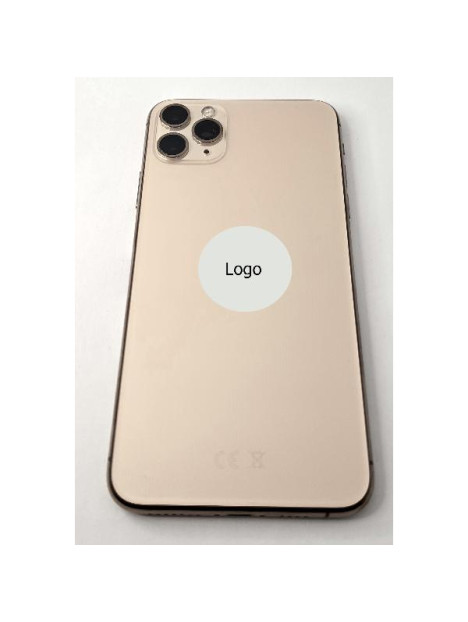 Tapa trasera o tapa bateria dorada para iPhone 11 Pro Max con marco central remanufacurada Grado A