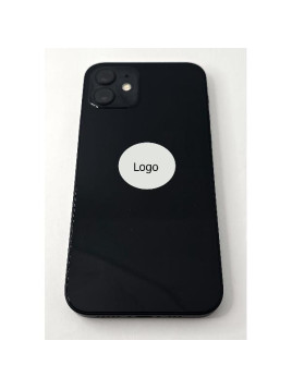 Tapa trasera o tapa bateria negra para iPhone 12 con marco central remanufacurada Grado A