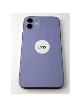 Tapa trasera o tapa bateria morada para iPhone 12 con marco central remanufacurada Grado A