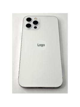 Tapa trasera o tapa bateria plata para iPhone 12 Pro con marco central remanufacurada Grado A