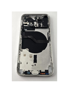 Tapa trasera o tapa bateria plata para iPhone 12 Pro con marco central remanufacurada Grado A