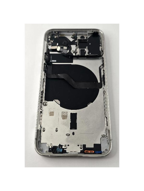 Tapa trasera o tapa bateria plata para iPhone 12 Pro con marco central remanufacurada Grado A