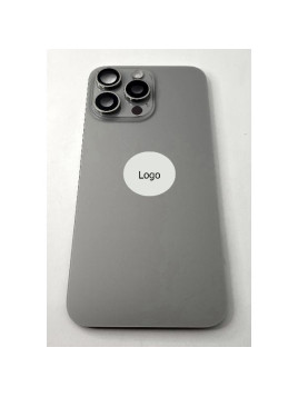 Tapa trasera o tapa bateria gris titanio para iPhone 15 Pro Max remanufacurada Grado A