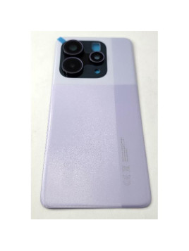 Tapa trasera o tapa bateria morada para Xiaomi Redmi Note 14 5G con cristal de camara