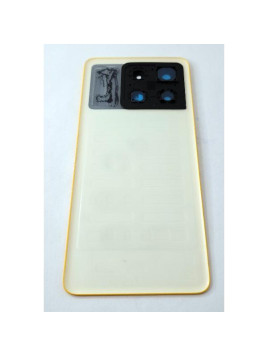 Tapa trasera o tapa bateria amarilla para Xiaomi Poco X6 Pro 5G con cristal de camara