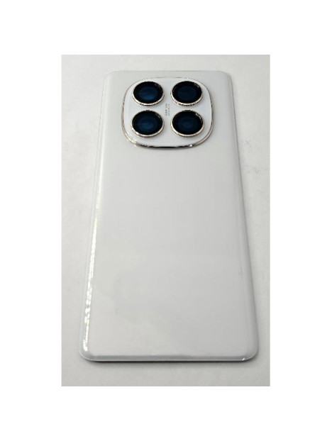 Tapa trasera o tapa bateria plata para Xiaomi Redmi Note 14 Pro 5G con cristal de camara