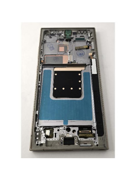 Pantalla lcd para Samsung Galaxy S24 Ultra S928 mas tactil negro con marco amarillo Version Europea compatible Oled