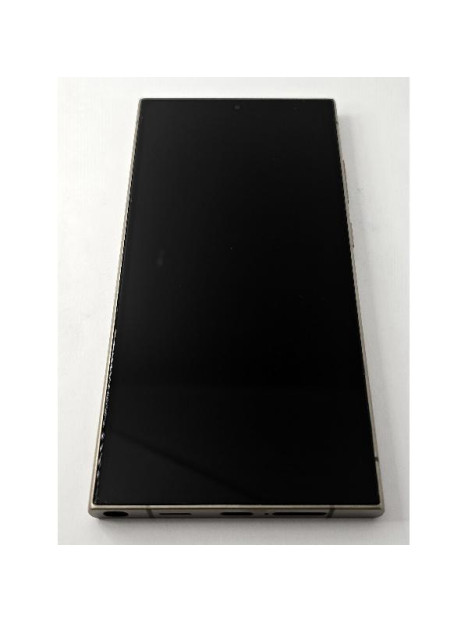 Pantalla lcd para Samsung Galaxy S24 Ultra S928 mas tactil negro con marco amarillo Version Europea compatible Oled