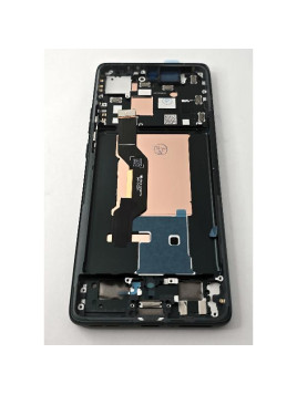 Pantalla lcd para Motorola Edge 50 5G mas tactil negro con marco verde calidad premium