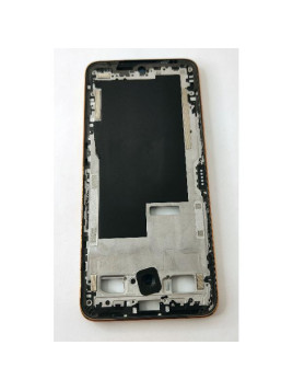 Carcasa o marco central amarillo con piezas pequeñas para Motorola Moto Edge 50 Neo