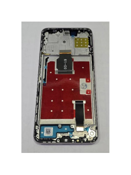 Pantalla LCD para Huawei Honor X8A y Honor 90 Lite mas táctil negro con marco rosa compatible