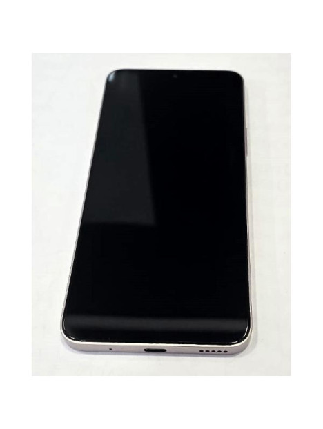 Pantalla LCD para Huawei Honor X8A y Honor 90 Lite mas táctil negro con marco rosa compatible