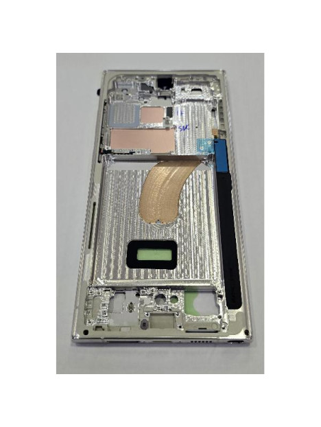 Carcasa o marco central crema para Samsung Galaxy S23 Ultra GH96-15833B Service Pack