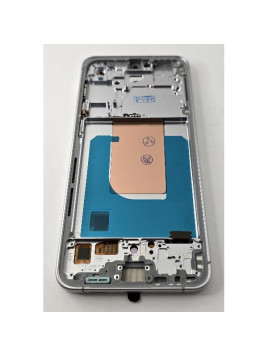 Pantalla lcd para Samsung Galaxy S24 FE 5G S721 mas tactil negro con marco plata calidad Oled