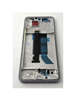 Pantalla lcd para Xiaomi Redmi Note 14 Pro 5G mas tactil negro con marco morado compatible TFT