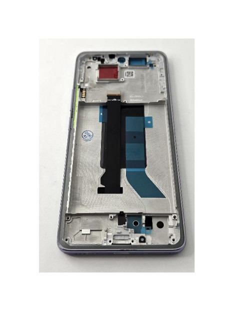 Pantalla lcd para Xiaomi Redmi Note 14 Pro 5G mas tactil negro con marco morado compatible TFT