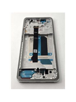 Pantalla lcd para Xiaomi Redmi Note 14 Pro Plus 5G mas tactil negro con marco blanco calidad premium