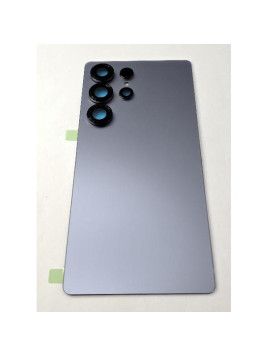 Tapa trasera o tapa bateria azul para Samsung Galaxy S25 Ultra 5G S938 con cubierta de camara