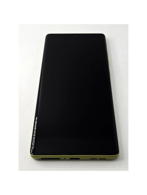 Pantalla lcd para Motorola Moto G85 5G XT2427-3 mas tactil negro con marco y botones verdes calidad premium