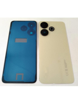 Tapa trasera o tapa bateria dorada para Xiaomi Redmi 13 con cristal de camara