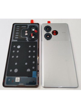 Tapa trasera o tapa bateria plata para Realme GT6 con cubierta de camara