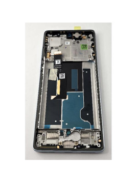 Pantalla lcd para Motorola Edge 50 Fusion mas tactil negro con marco azul 5D68C24635 Service Pack